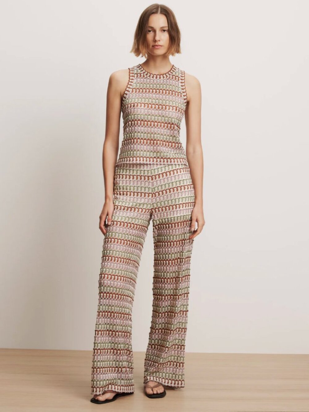 Veronica Beard Fatima Crochet Wide-Leg Pant XS NWOT